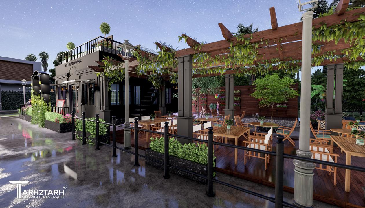 پروژه نما و منظر کافی شاپ