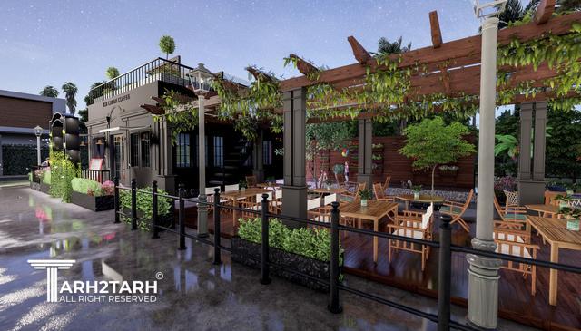 پروژه نما و منظر کافی شاپ