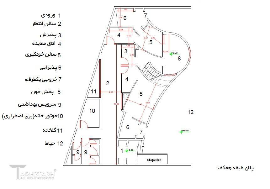 طرح پیشنهادی،پلان طبقه همکف