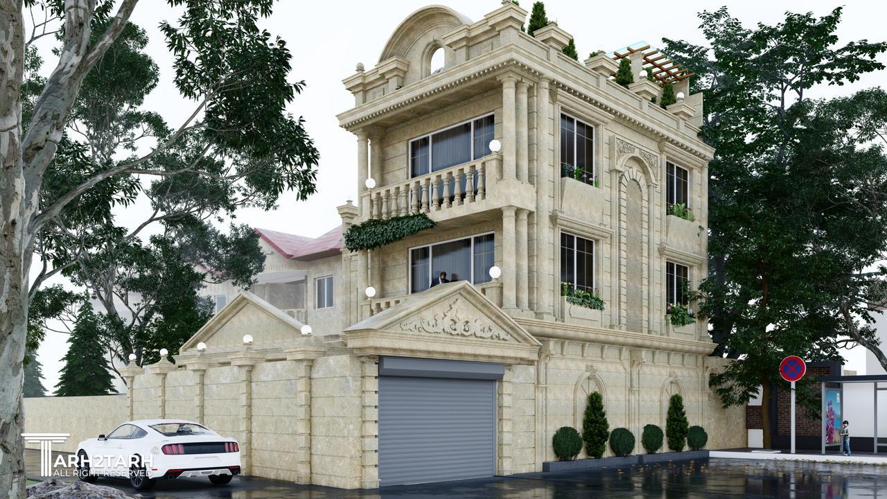 طراحی نما کلاسیک به همراه روف گاردن 