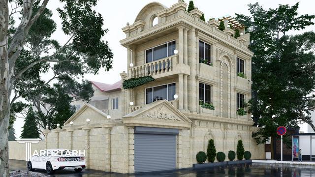 طراحی نما ویلایی دوبلکس