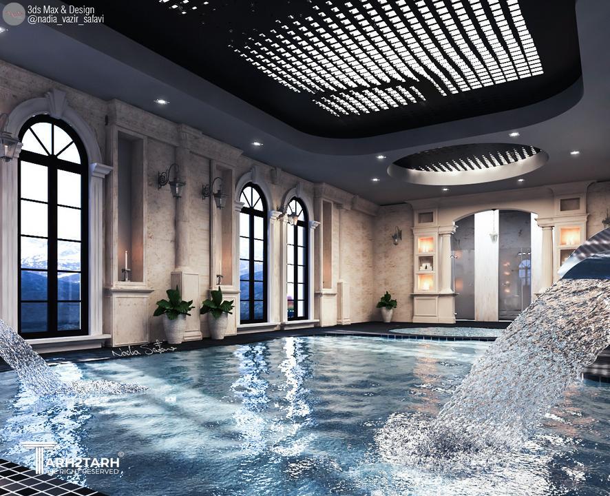 استخر ویلای خصوصی با سبک کلاسیک