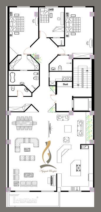 طراحی پلان واحد مسکونی 