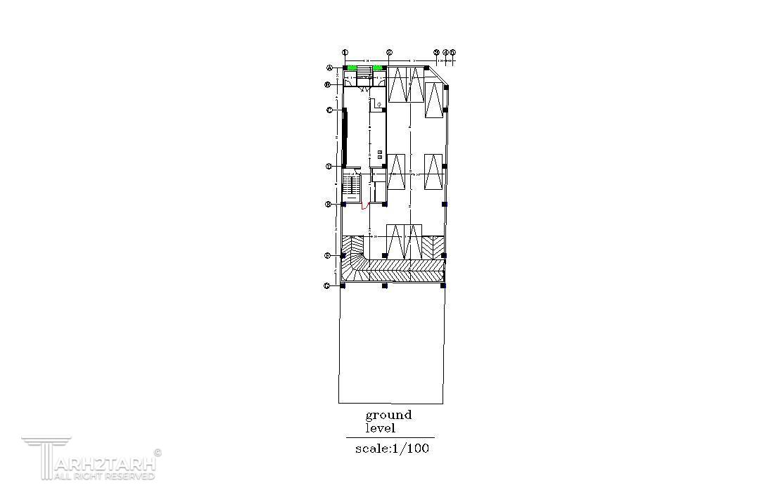 پلان اندازه گذاری همکف