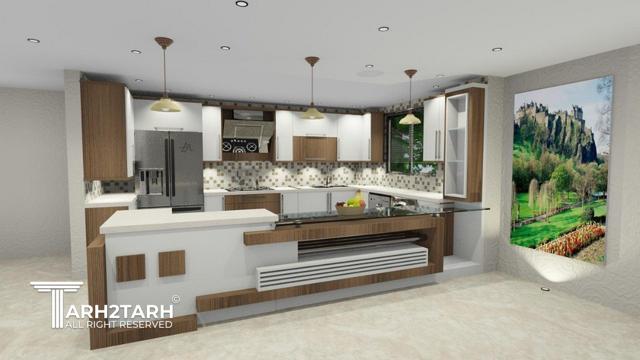 طراحی آشپزخانه ترکیبی