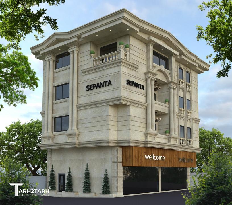 رندر روز نمای اصلی