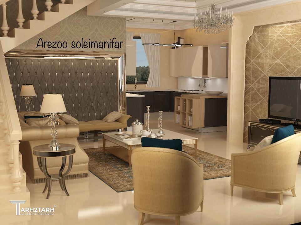 طراحي فضاي نشيمن واقع در منطقه 77 تهران