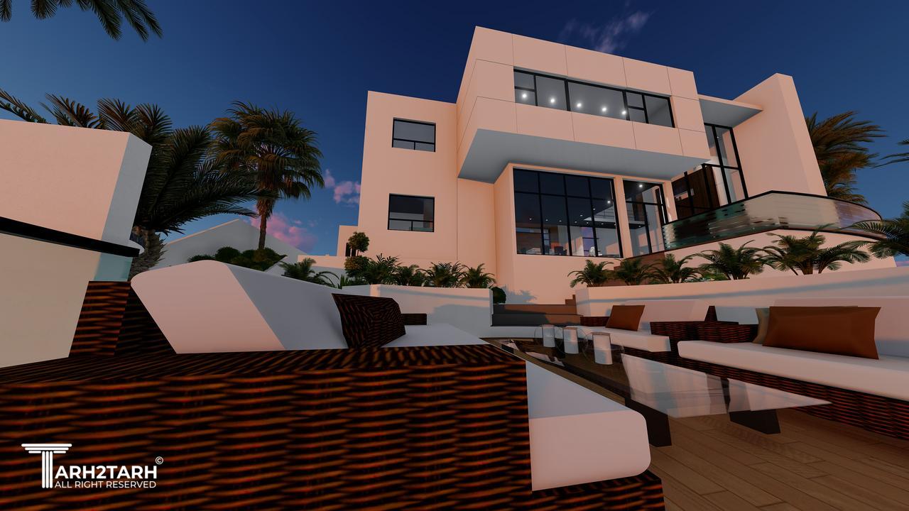 رندر بیرون ویلا