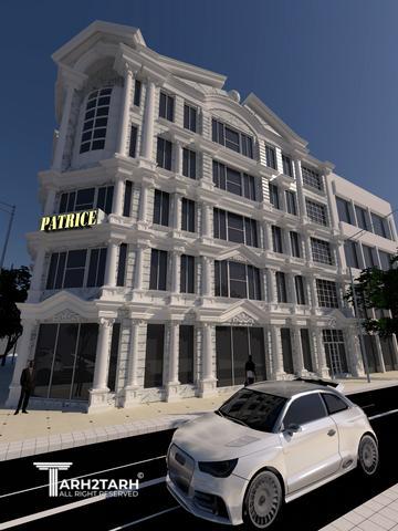 طراحی نمای پروژه تجاری اداری پاتریس