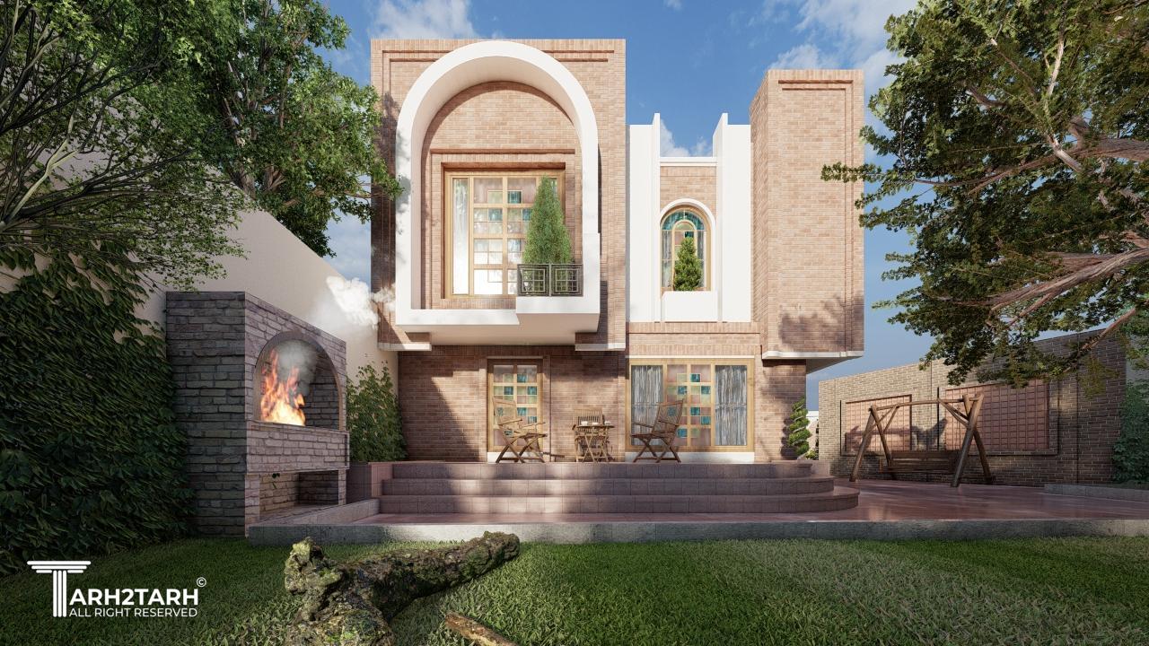 نمای غربی ویلا