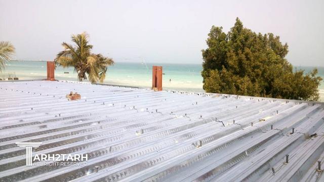 اجرای سقف عرشه فلزی پروژه ساختمان Vipپلاژ آقایان جزیره کیش