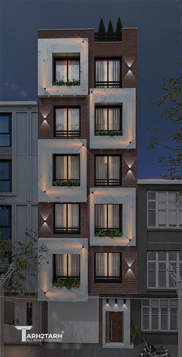 طراحی نمای اصلی و نورپردازی