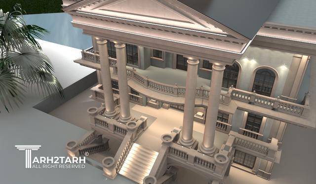 طراحی نمای کلاسیک برای ویلا - هروی