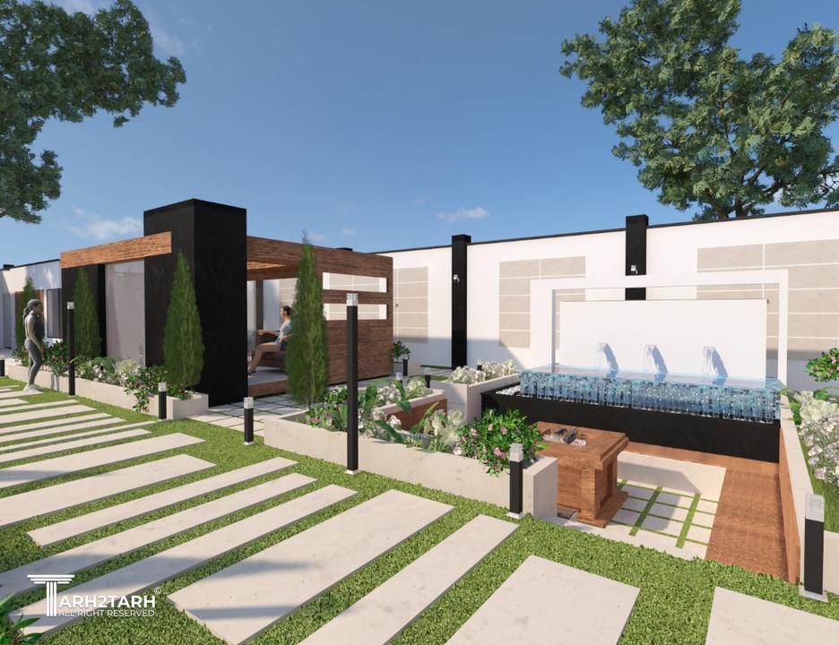 آتشگاه و آبنما و آلاچیق