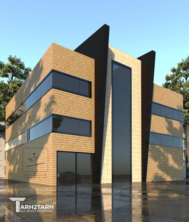 طراحی نمای ساختمان اداری