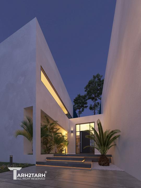 فضای ورودی ویلای لاجورد