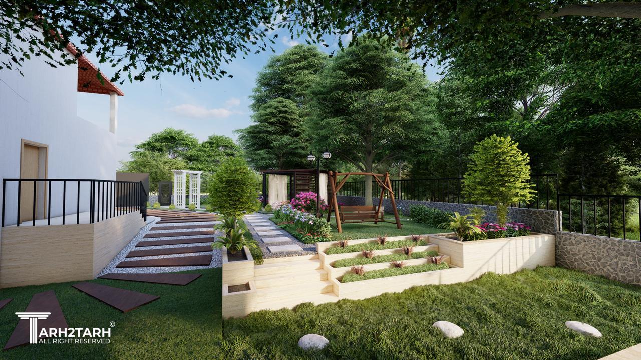 طراحی لنداسکیپ ویلای کلاردشت