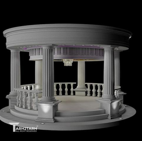 اجرای محوطه آبنما و آلاچیق کلاسیک