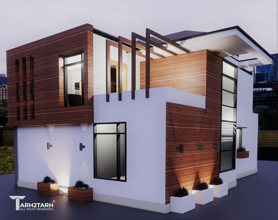 نمای پشت ساختمان