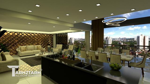 طراحی داخلی پنت هوس 400 متری جزیره کیش