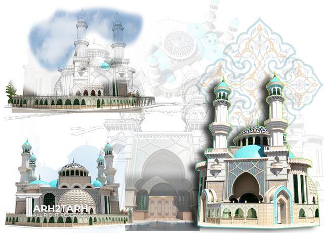 طراحی مسجد شهر دمام