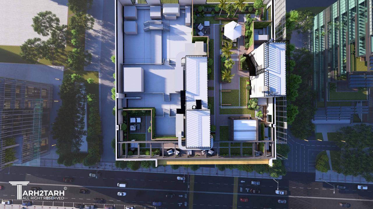 روف گاردن ساختمان اداری راشا کاسپین