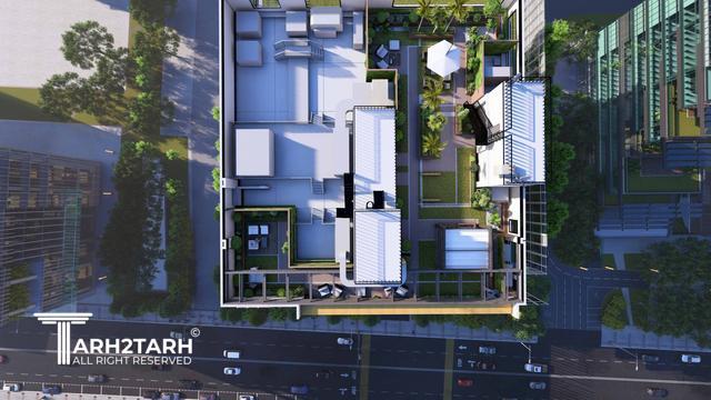 روف گاردن ساختمان اداری راشا کاسپین