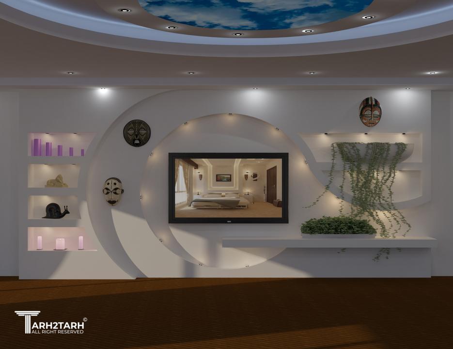 طراحی دیوار تلوزیون ثابت