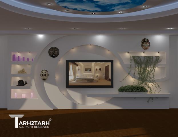 طراحی دیوار تلوزیون ثابت