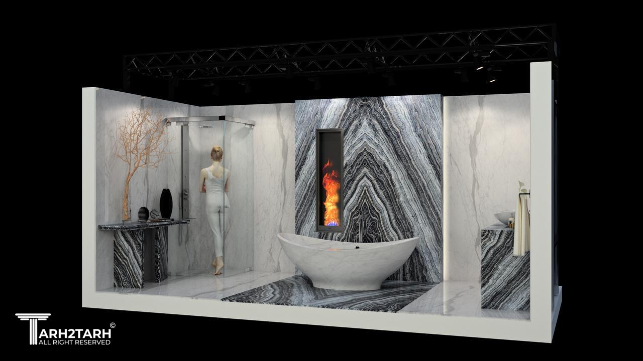 طراحی شو روم سنگ