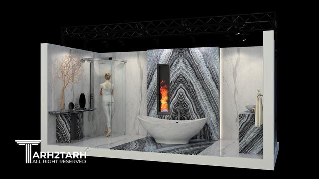 طراحی شو روم سنگ