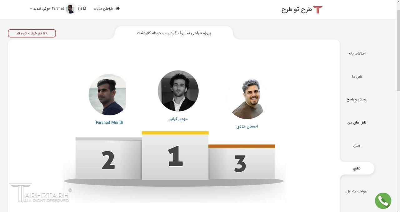 پروژه طراحی نما روف گاردن و محوطه کلاردشت