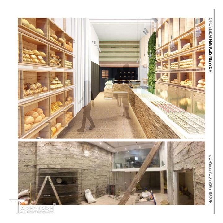 طراحی داخلی پروژه کافه نان نوری