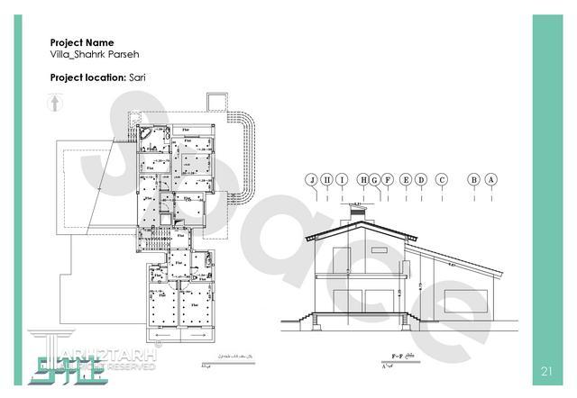طراحی ویلا مسکونی شهرک پارسه