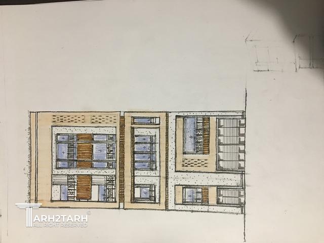 طراحی پلان و نمای ساختمان مسکونی اندرزگو