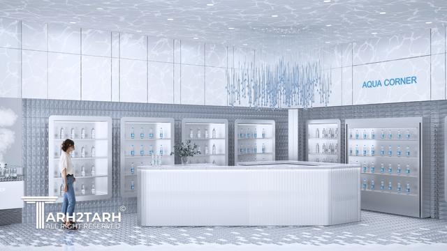 طراحی داخلی فروشگاه آکوا کرنر 