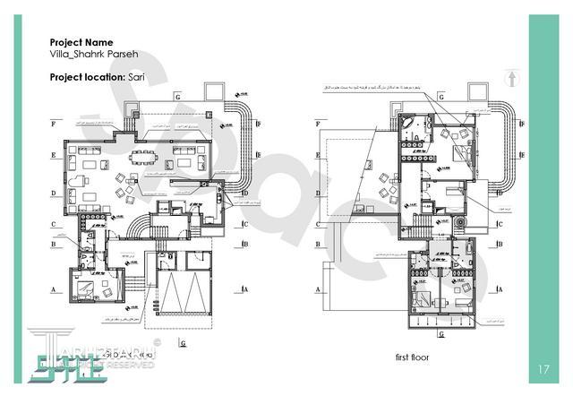 طراحی ویلا مسکونی شهرک پارسه