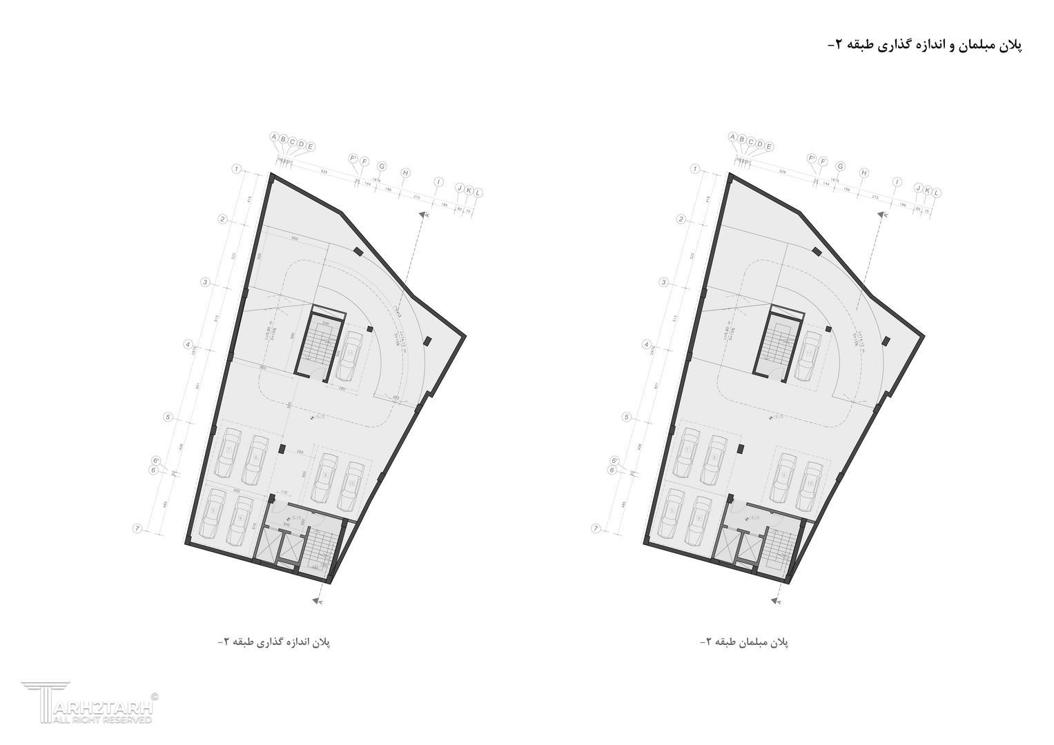 طراحی نما و پلان ساختمان تجاری اداری طالقانی