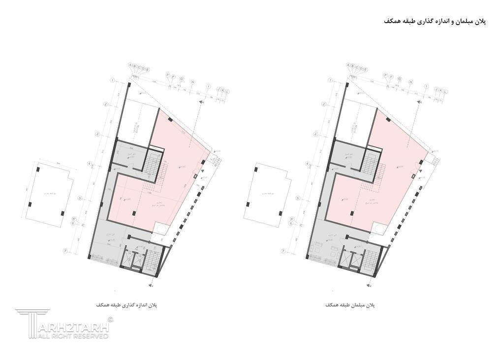 طراحی نما و پلان ساختمان تجاری اداری طالقانی