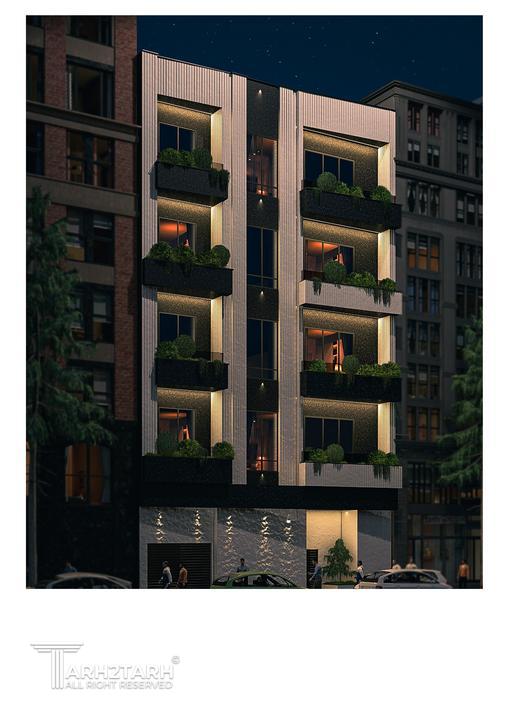 طراحی پلان و نما رویال رزیدنس رفسنجان