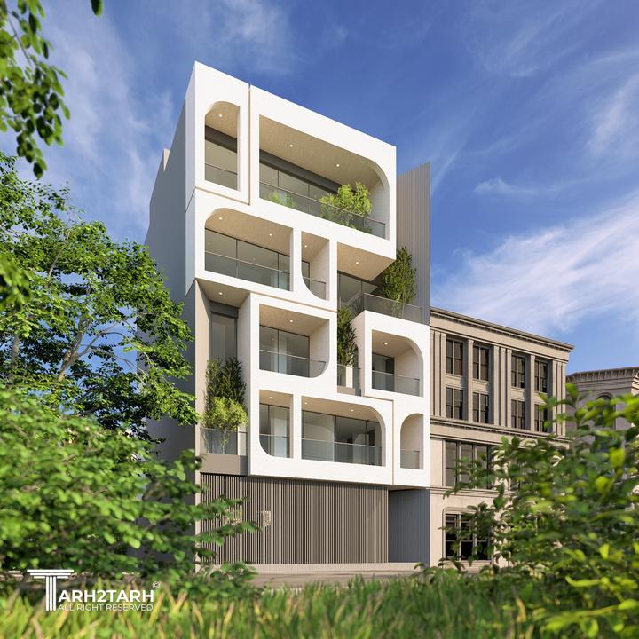 طراحی پلان و نما رویال رزیدنس رفسنجان