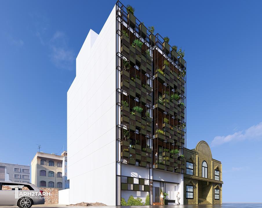 طراحی پلان و نما رویال رزیدنس رفسنجان