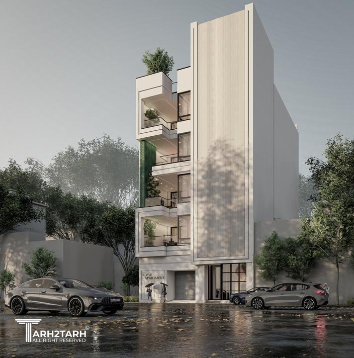 طراحی پلان و نما رویال رزیدنس رفسنجان