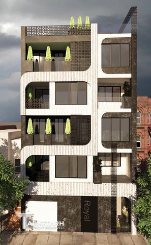 طراحی پلان و نما رویال رزیدنس رفسنجان