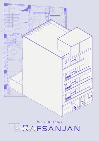 طراحی پلان و نما رویال رزیدنس رفسنجان