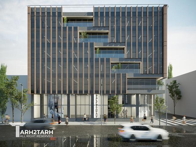 طراحی نما پروژه تجاری اداری رویال تراس