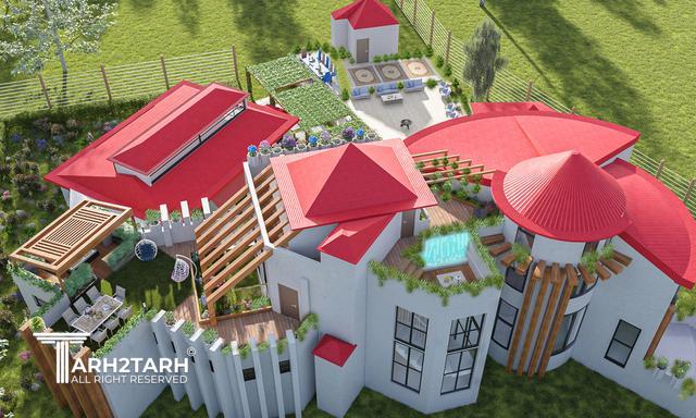 طراحی ویلا مزرعه