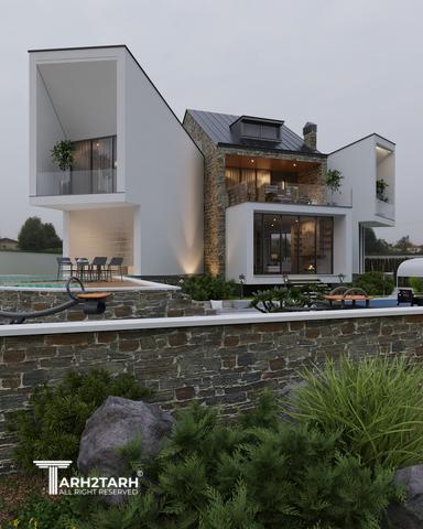 طراحی ویلا مزرعه