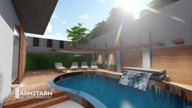 طراحی نما،روف گاردن و استخر لواسان