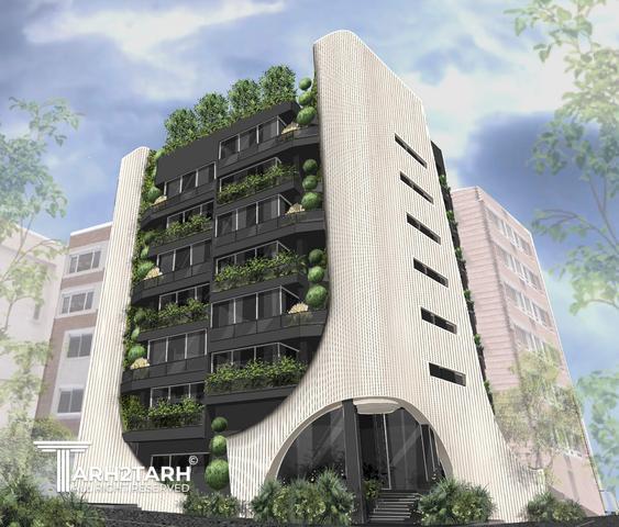 طراحی پلان و نما و روف گاردن چناران